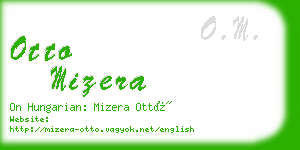 otto mizera business card